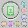 Mobile upload push buttons - Mobile upload color icons on sunk push buttons