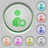 User home color icons on sunk push buttons - User home push buttons