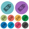 Ruble price label color darker flat icons - Ruble price label darker flat icons on color round background