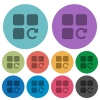 Redo component operation color darker flat icons - Redo component operation darker flat icons on color round background