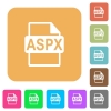ASPX file format flat icons on rounded square vivid color backgrounds. - ASPX file format rounded square flat icons