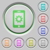 Mobile settings push buttons - Mobile settings color icons on sunk push buttons