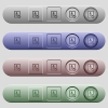Contact ok icons on rounded horizontal menu bars in different colors and button styles - Contact ok icons on horizontal menu bars