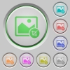 Crop image push buttons - Crop image color icons on sunk push buttons