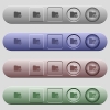 Directory processing icons on rounded horizontal menu bars in different colors and button styles - Directory processing icons on horizontal menu bars