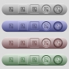 Secure contact icons on rounded horizontal menu bars in different colors and button styles - Secure contact icons on horizontal menu bars