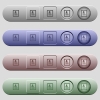 Contacts icons on horizontal menu bars - Contacts icons on rounded horizontal menu bars in different colors and button styles