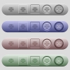 Balance icons on rounded horizontal menu bars in different colors and button styles - Balance icons on horizontal menu bars