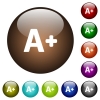 Increase font size color glass buttons - Increase font size white icons on round color glass buttons