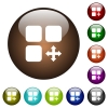 Move component color glass buttons - Move component white icons on round color glass buttons