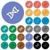 DNA molecule multi colored flat icons on round backgrounds. Included white, light and dark icon variations for hover and active status effects, and bonus shades on black backgounds. - DNA molecule round flat multi colored icons