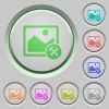 Image tools push buttons - Image tools color icons on sunk push buttons