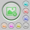 Image tools push buttons - Image tools color icons on sunk push buttons