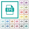 EPS file format flat color icons with quadrant frames - EPS file format flat color icons with quadrant frames on white background