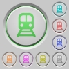 Train push buttons - Train color icons on sunk push buttons