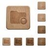 Directory structure on rounded square carved wooden button styles - Directory structure wooden buttons
