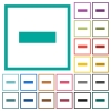 Remove item flat color icons with quadrant frames - Remove item flat color icons with quadrant frames on white background