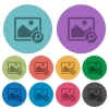 Zoom image darker flat icons on color round background - Zoom image color darker flat icons