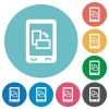 Change mobile display orientation flat round icons - Change mobile display orientation flat white icons on round color backgrounds