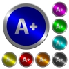 Increase font size icons on round luminous coin-like color steel buttons - Increase font size luminous coin-like round color buttons