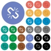 Unlink multi colored flat icons on round backgrounds. Included white, light and dark icon variations for hover and active status effects, and bonus shades on black backgounds. - Unlink round flat multi colored icons