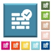 Active firewall white icons on edged square buttons - Active firewall white icons on edged square buttons in various trendy colors