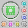 Comment movie push buttons - Comment movie color icons on sunk push buttons