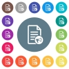 Audiobook flat white icons on round color backgrounds - Audiobook flat white icons on round color backgrounds. 17 background color variations are included.