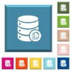 Copy database white icons on edged square buttons - Copy database white icons on edged square buttons in various trendy colors