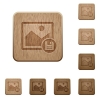 Save image wooden buttons - Save image on rounded square carved wooden button styles