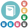 Album flat white icons on round color backgrounds - Album flat round icons