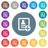 Move contact flat white icons on round color backgrounds - Move contact flat white icons on round color backgrounds. 17 background color variations are included.