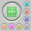 WMV movie format push buttons - WMV movie format color icons on sunk push buttons