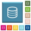Single database white icons on edged square buttons - Single database white icons on edged square buttons in various trendy colors