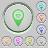 Print GPS map location push buttons - Print GPS map location color icons on sunk push buttons
