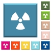Radiation white icons on edged square buttons - Radiation white icons on edged square buttons in various trendy colors