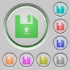 Upload file color icons on sunk push buttons - Upload file push buttons