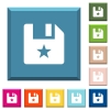 Marked file white icons on edged square buttons - Marked file white icons on edged square buttons in various trendy colors