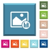 Save image white icons on edged square buttons - Save image white icons on edged square buttons in various trendy colors