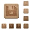 File statistics on rounded square carved wooden button styles - File statistics wooden buttons