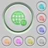 Online Shekel payment push buttons - Online Shekel payment color icons on sunk push buttons