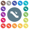 Escalator down sign flat white icons on round color backgrounds. 17 background color variations are included. - Escalator down sign flat white icons on round color backgrounds