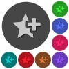 Add star icons with shadows on round backgrounds - Add star icons with shadows on color round backgrounds for material design