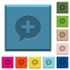 Add comment engraved icons on edged square buttons in various trendy colors - Add comment engraved icons on edged square buttons