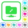 FTP compression vivid colored flat icons in curved borders on white background - FTP compression vivid colored flat icons