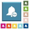 Reminder snooze white icons on edged square buttons - Reminder snooze white icons on edged square buttons in various trendy colors