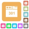 Browser 301 Moved Permanently rounded square flat icons - Browser 301 Moved Permanently flat icons on rounded square vivid color backgrounds.