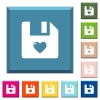 Favorite file white icons on edged square buttons - Favorite file white icons on edged square buttons in various trendy colors