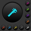 Caliper dark push buttons with color icons - Caliper dark push buttons with vivid color icons on dark grey background