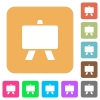 Blackboard rounded square flat icons - Blackboard flat icons on rounded square vivid color backgrounds.